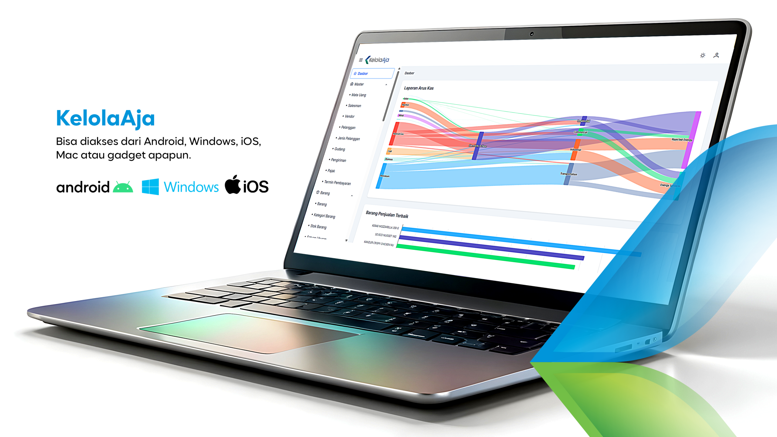 KelolaAja - Bisa diakses dari Android, Windows, iOS, Mac atau gadget apapun